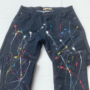 GS-115 Paint Spatter Denim Pants Jeans 38x34